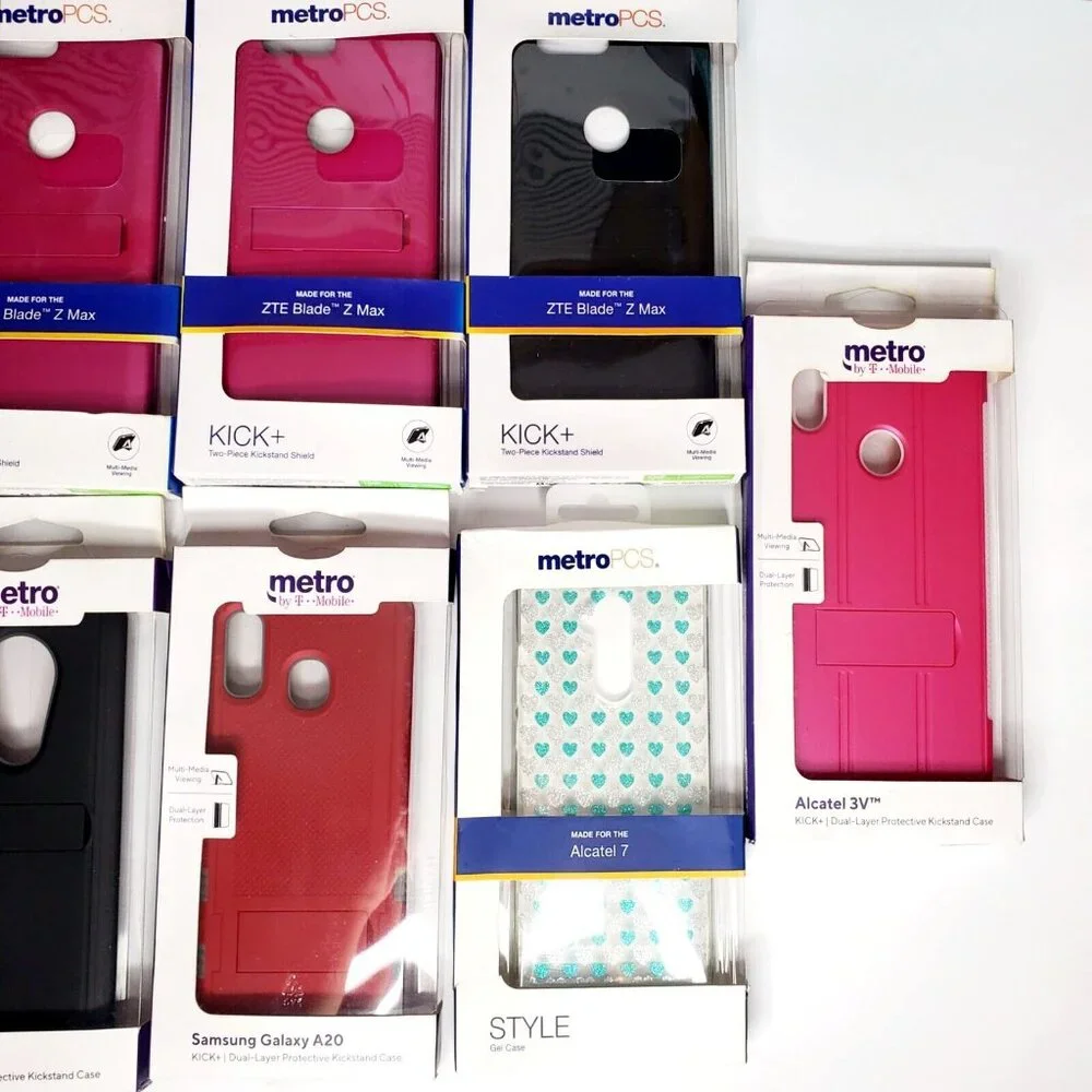 Lot 9 Metro PCS Phone hard & soft Cell phone Cases Samsung, Moto, ZTE, Alcatel